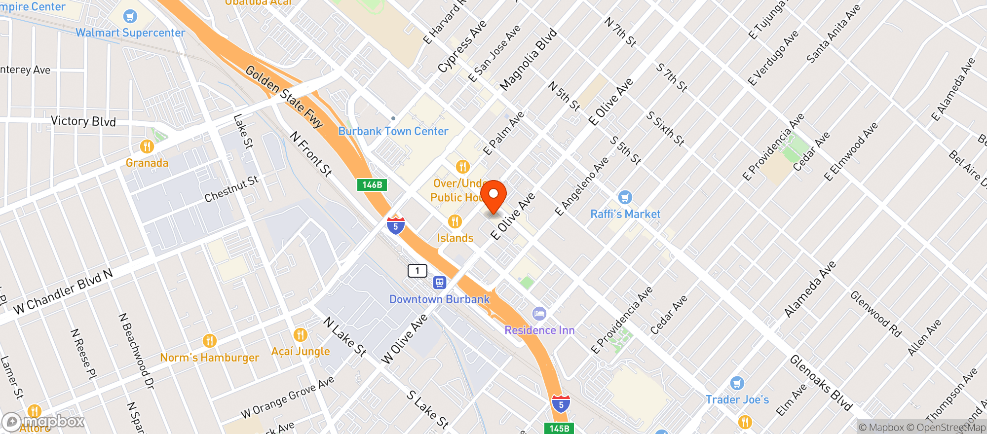 Map showing Granville