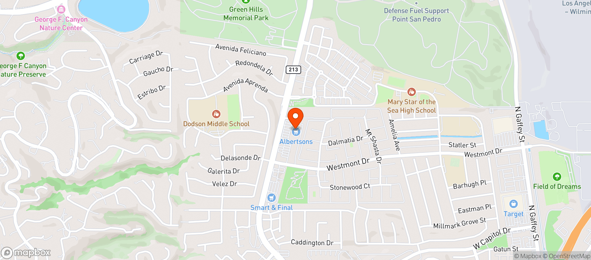 Map showing Albertsons