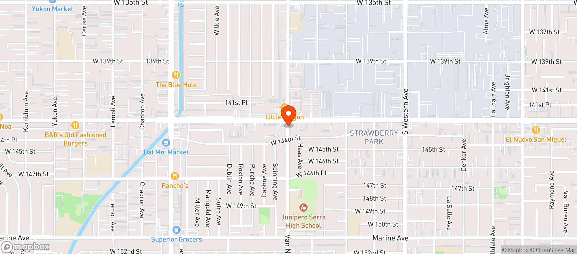 Map showing Rosevan Liquor