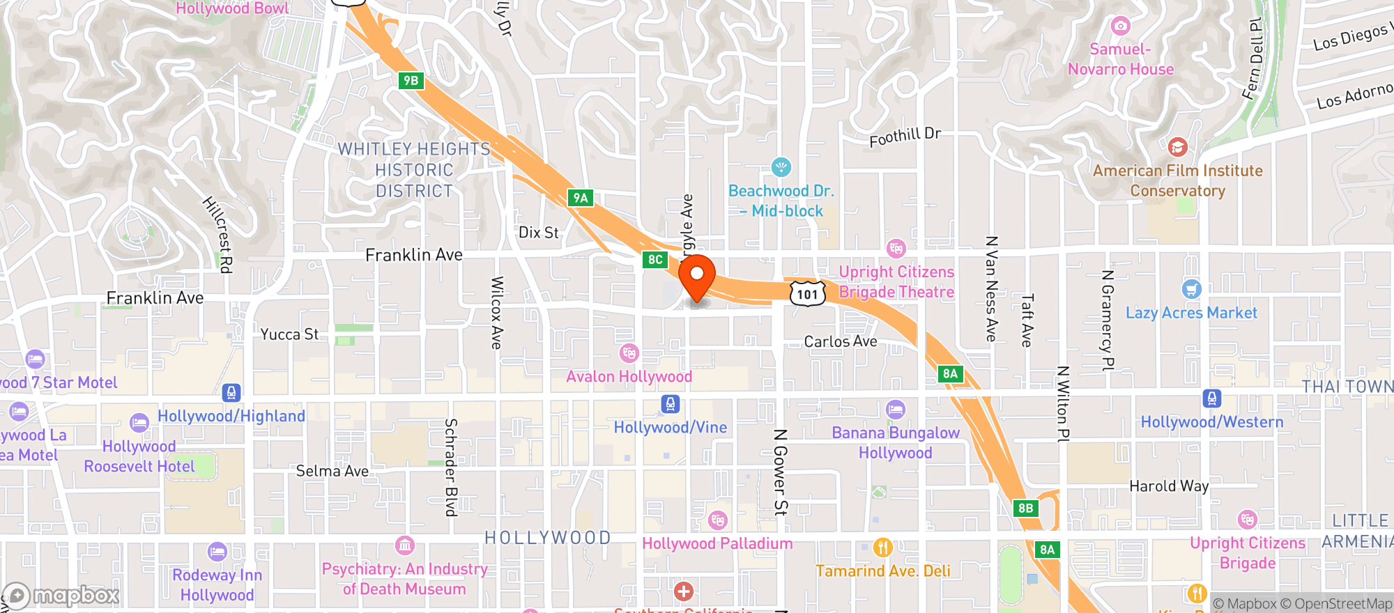 Map showing Ever Bar