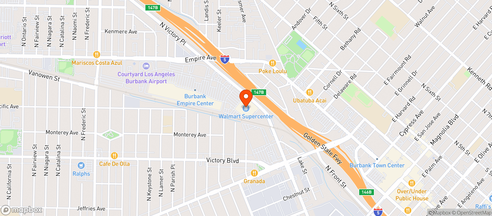 Map showing Walmart Supercenter