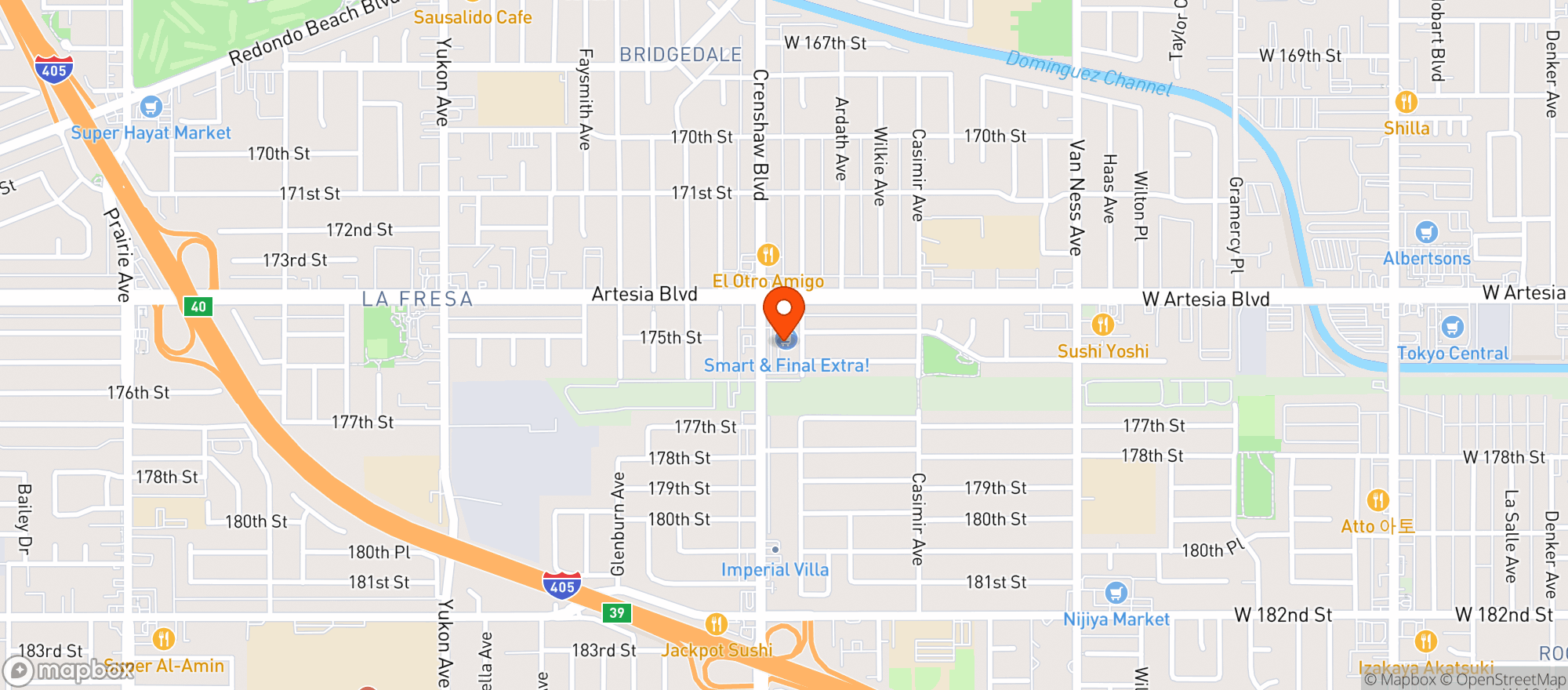 Map showing Smart & Final Extra #817