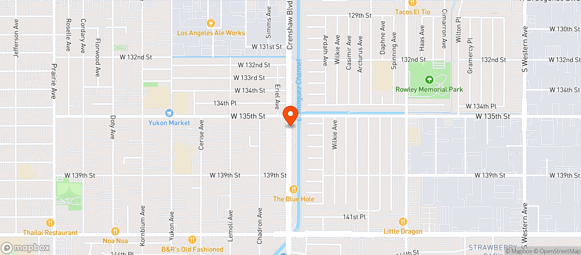 Map showing Bobs Market & Liquor