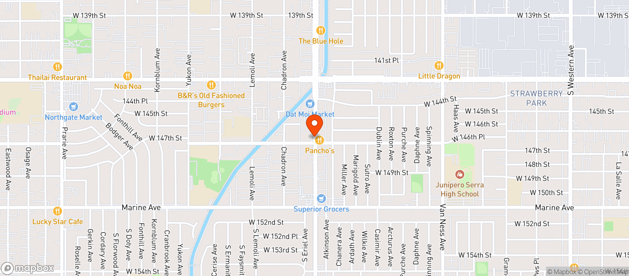 Map showing Jays Market