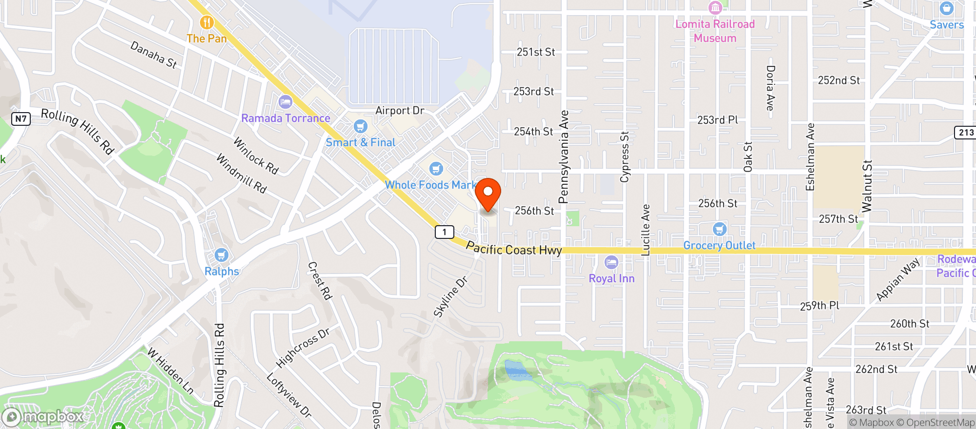 Map showing BevMo