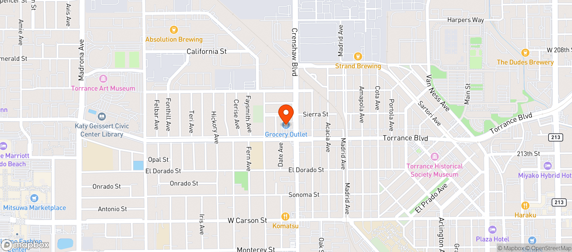 Map showing Grocery Outlet