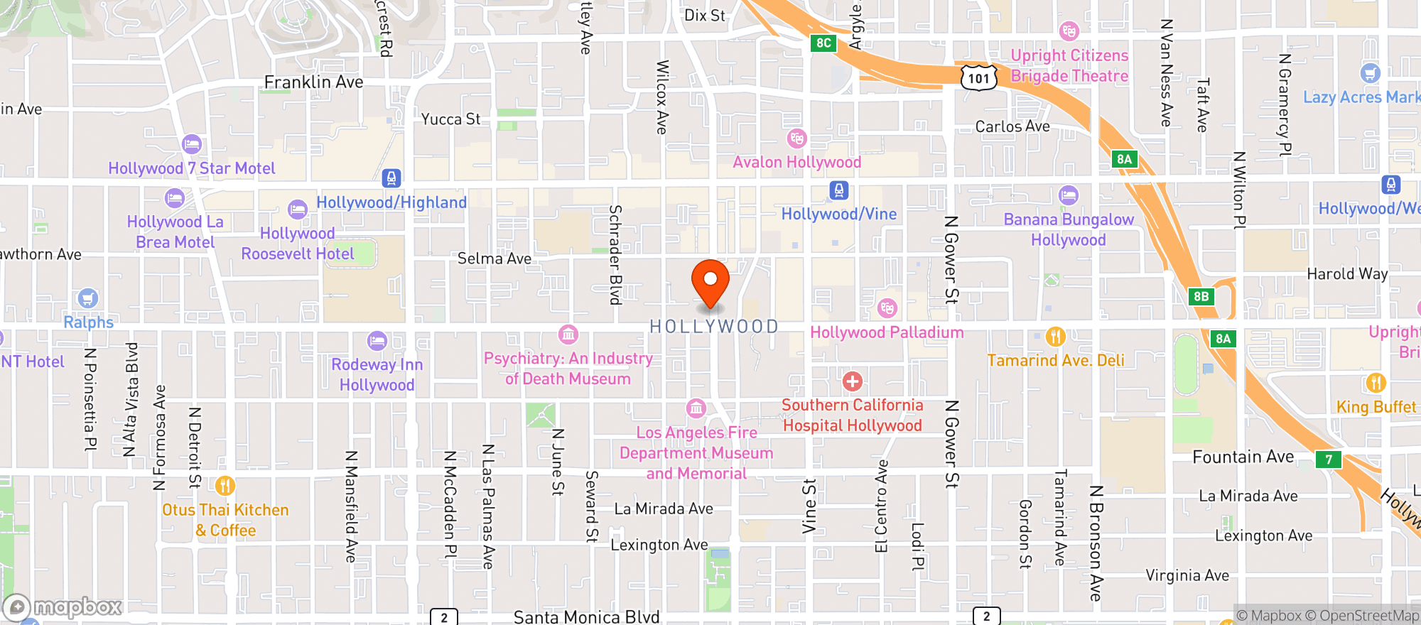 Map showing LifeFood Organics Marketplace