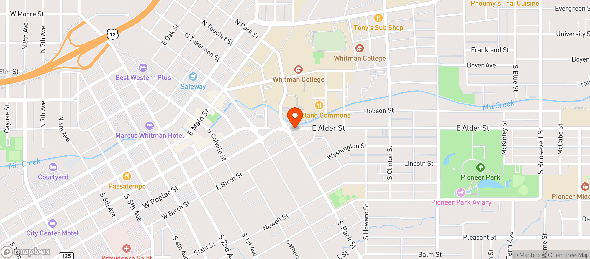 Map showing Lupes Market