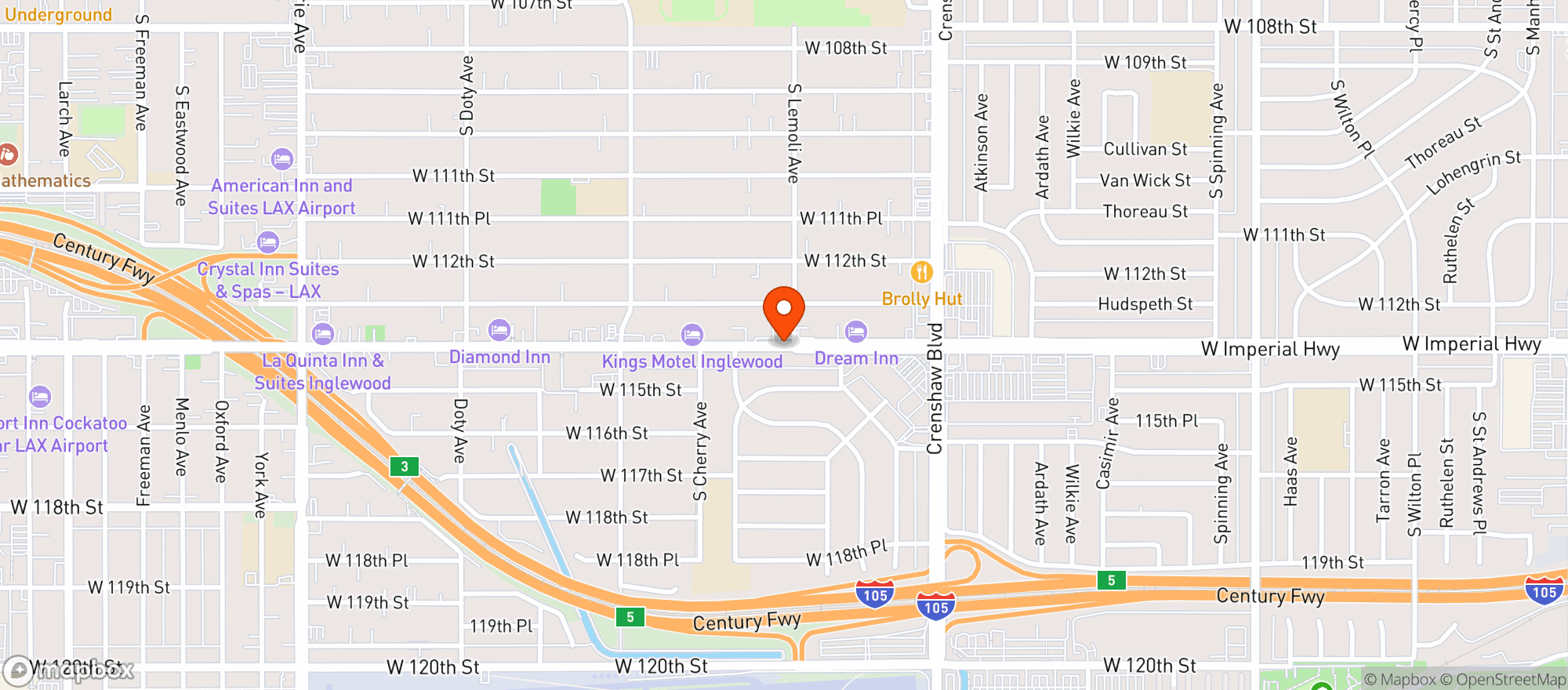 Map showing High Noon Market