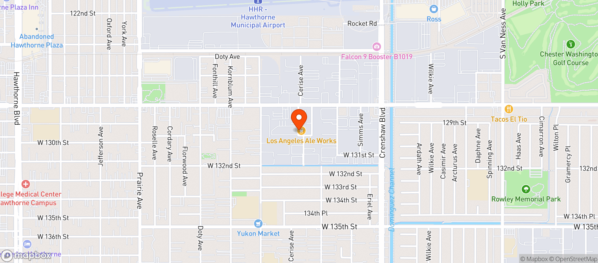 Map showing Los Angeles Ale Works