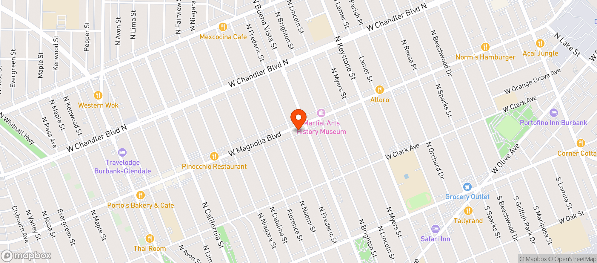 Map showing Handy Market
