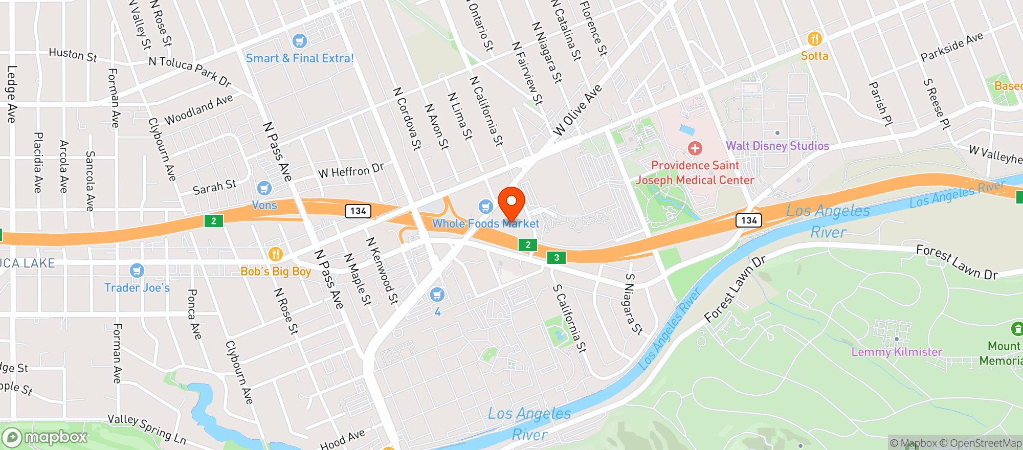 Map showing Mortons The Steakhouse #1155