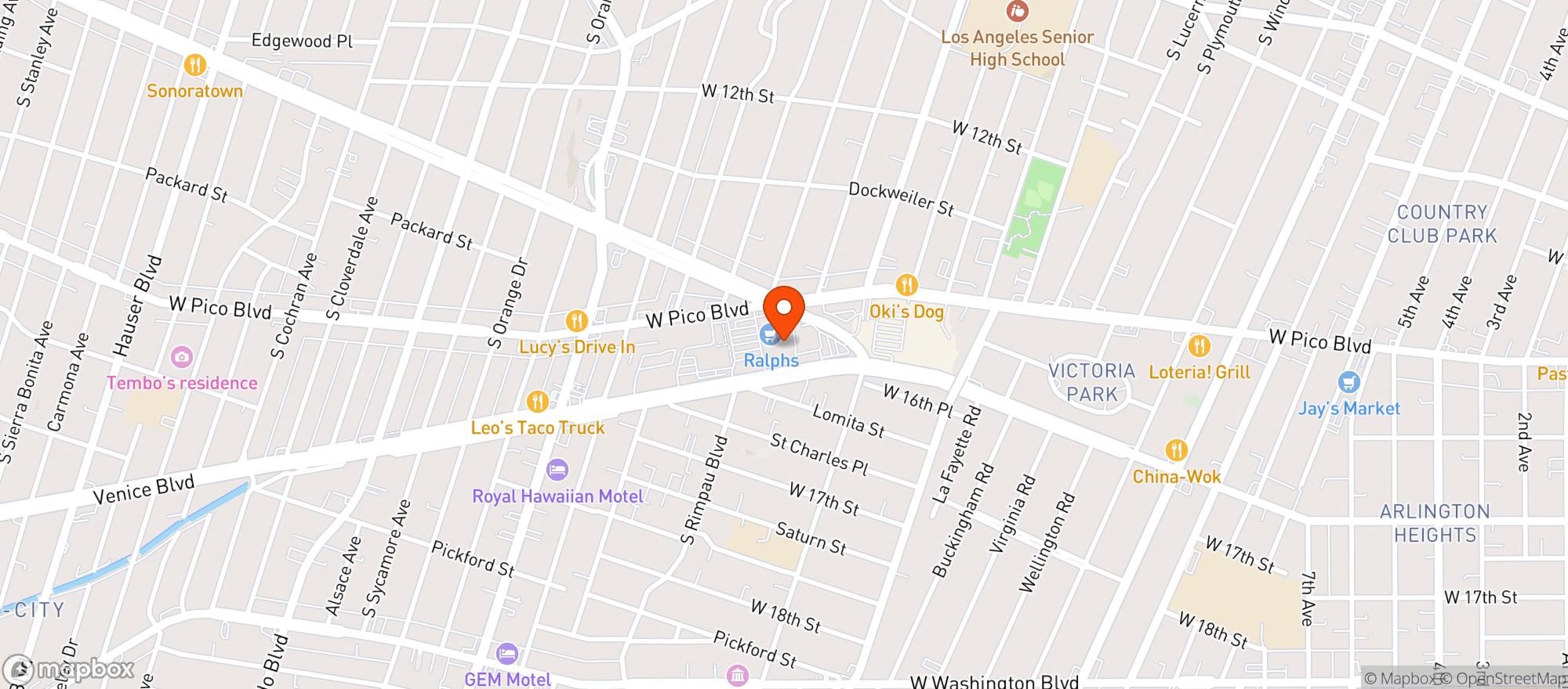 Map showing Ralphs