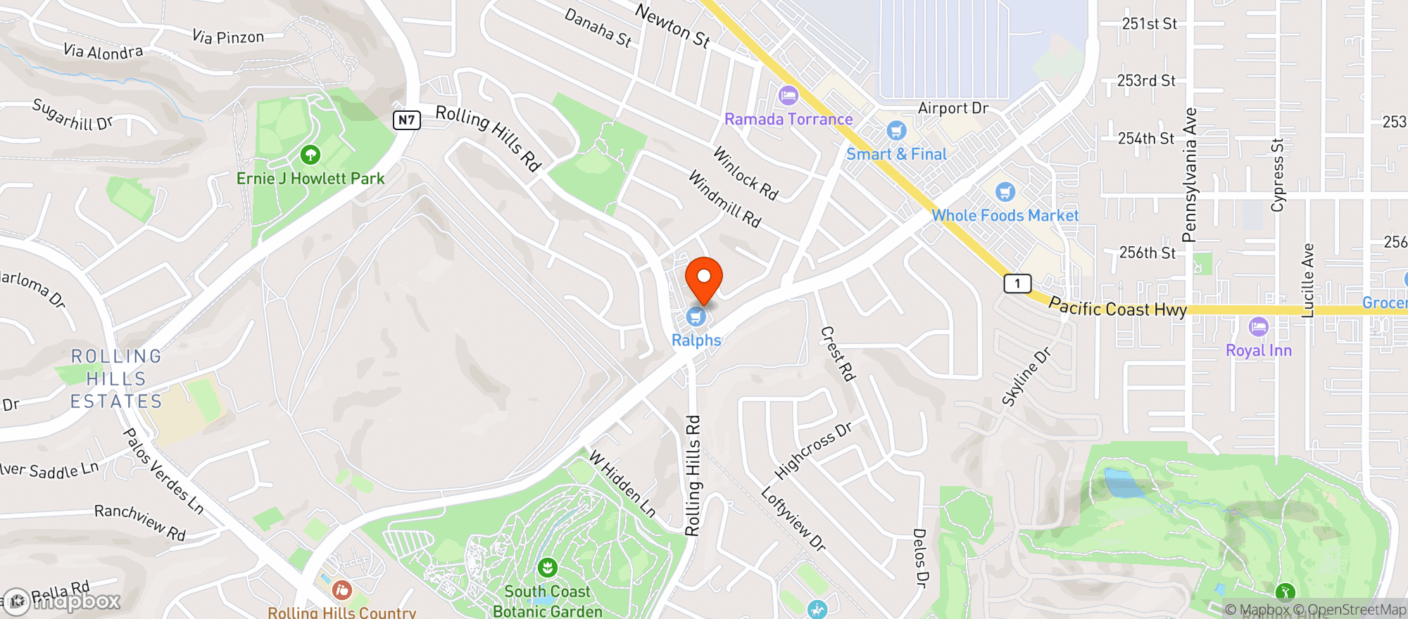 Map showing Ralphs