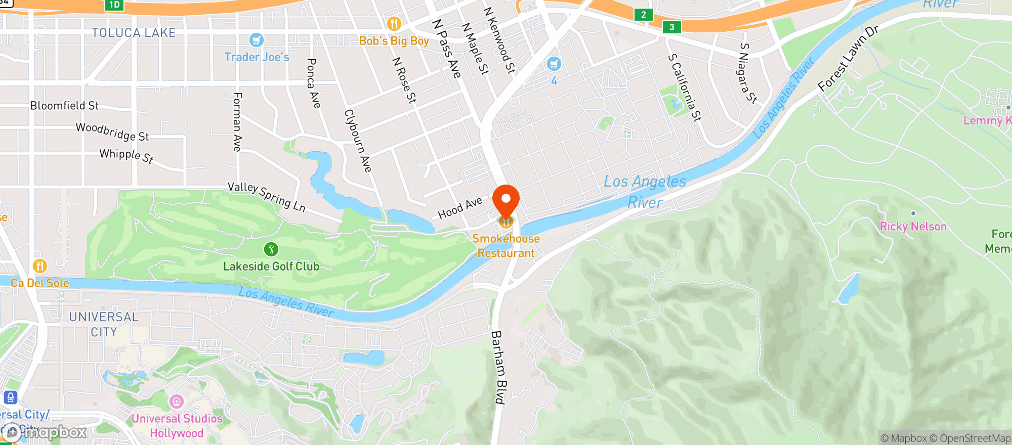 Map showing Smoke House Restaurant