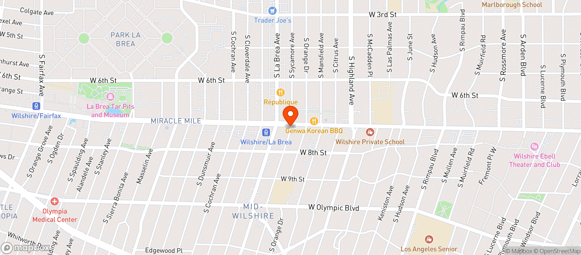 Map showing BevMo
