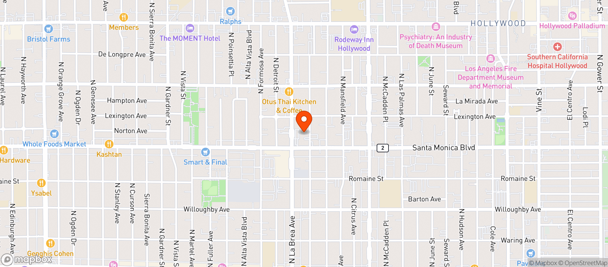 Map showing Total Wine - W. Hollywood #1141