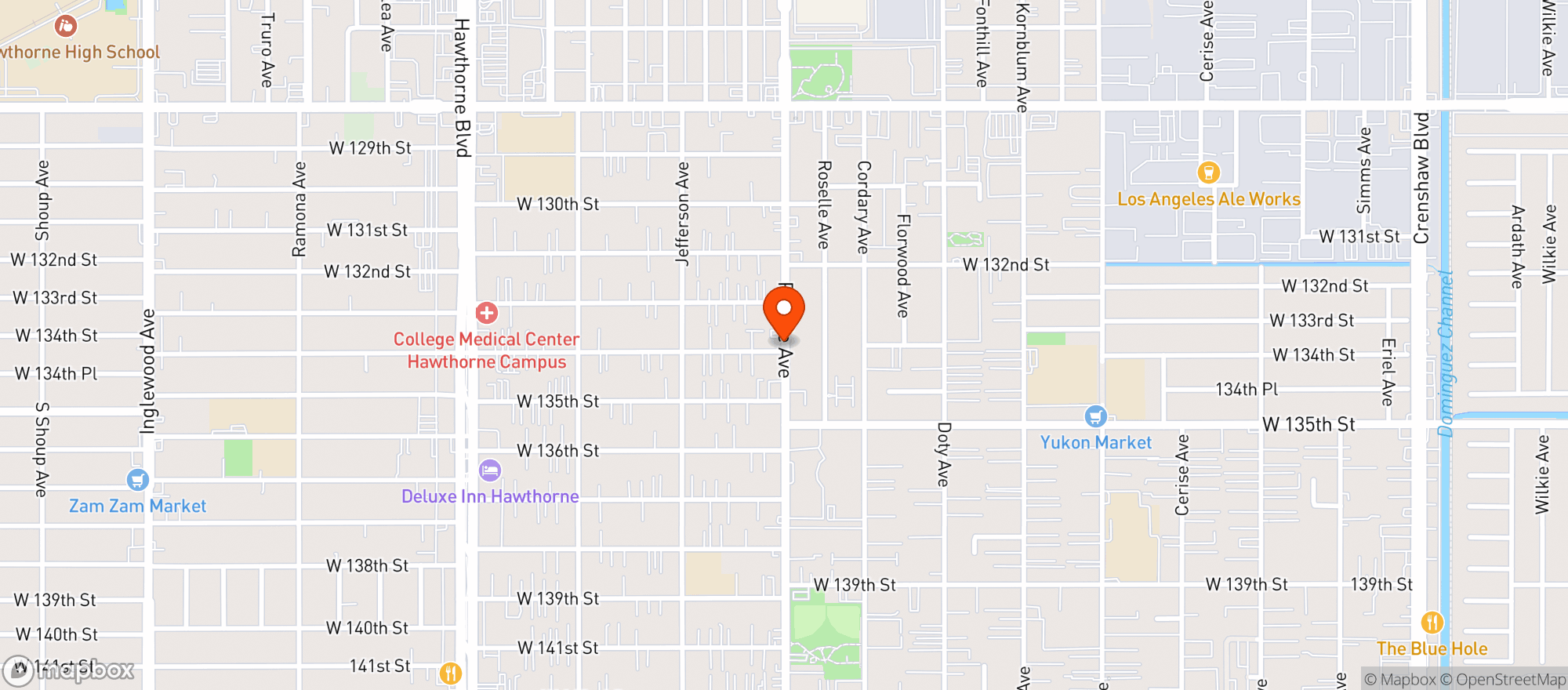 Map showing Pound Penny Liquor & Market