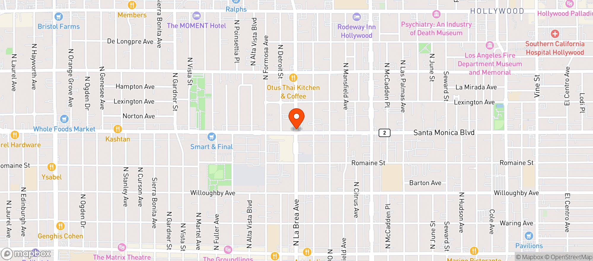 Map showing Target - West Hollywood