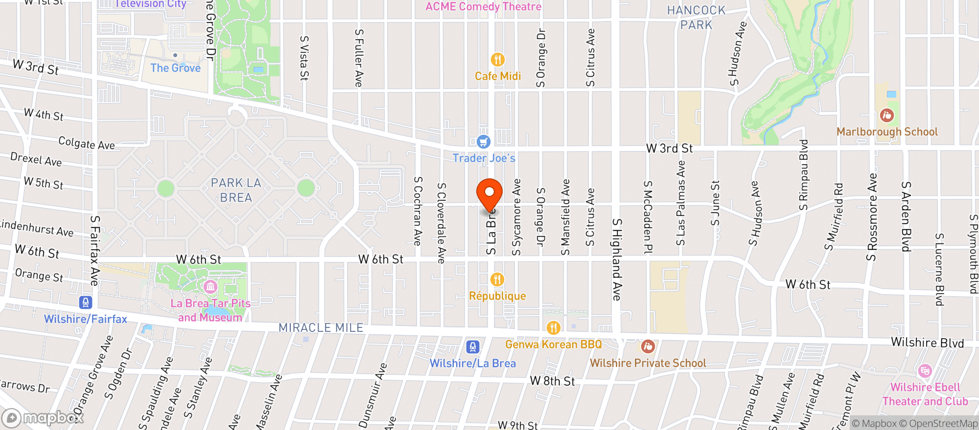 Map showing Target Store