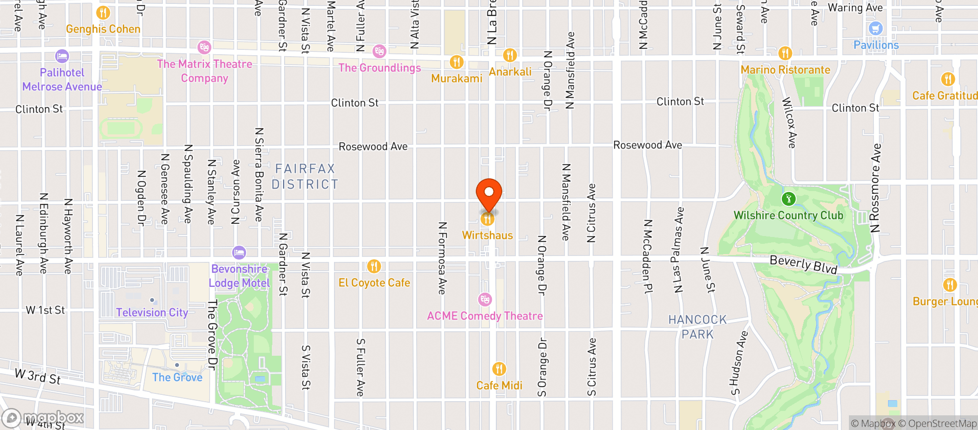 Map showing Curated Wines