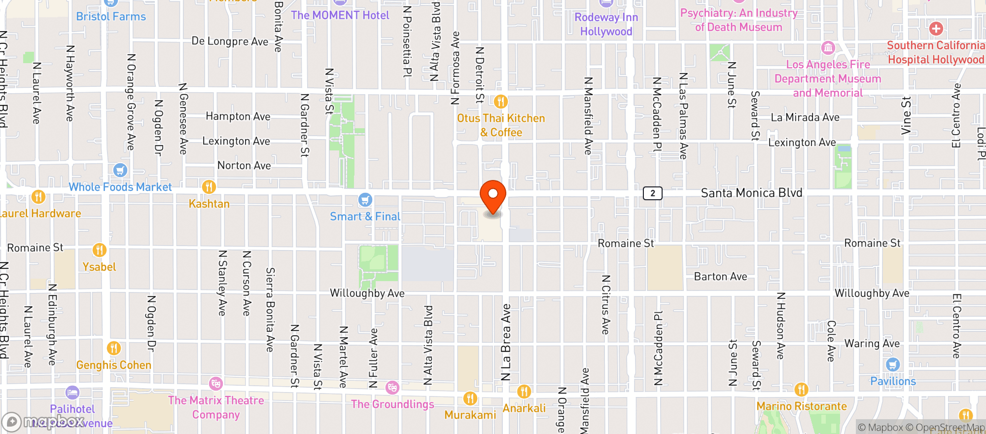 Map showing Target