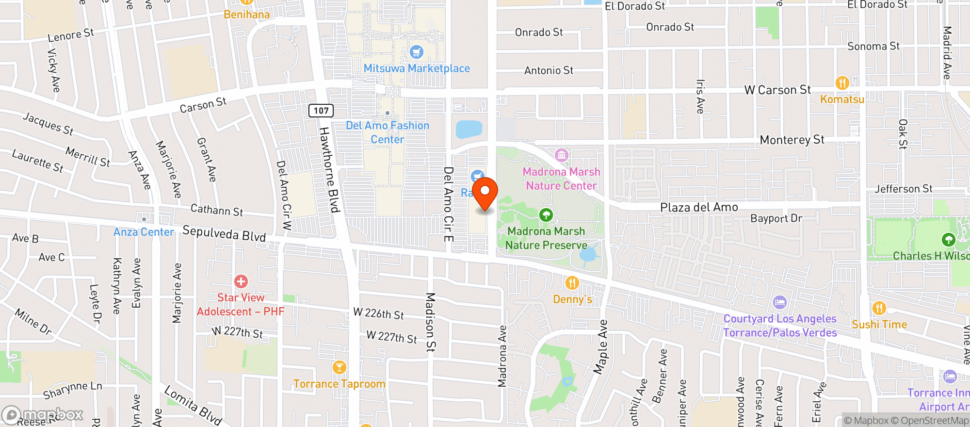 Map showing Target Store