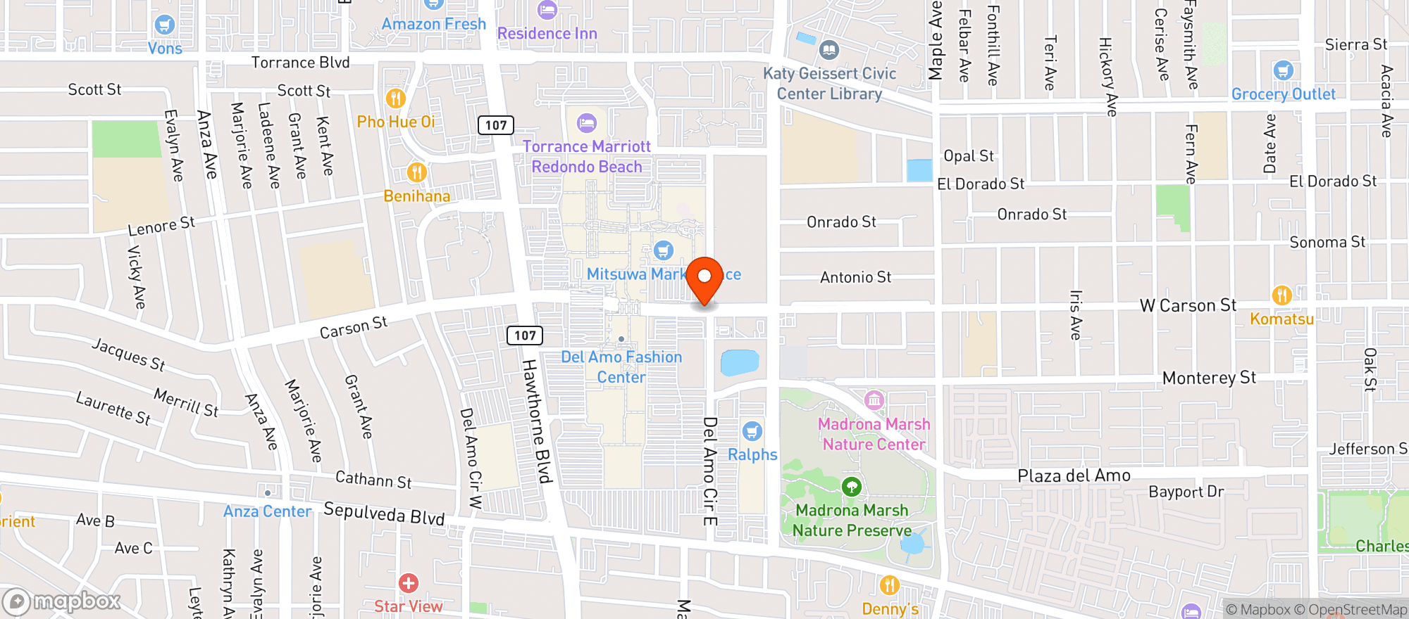Map showing P F Changs China Bistro #9813