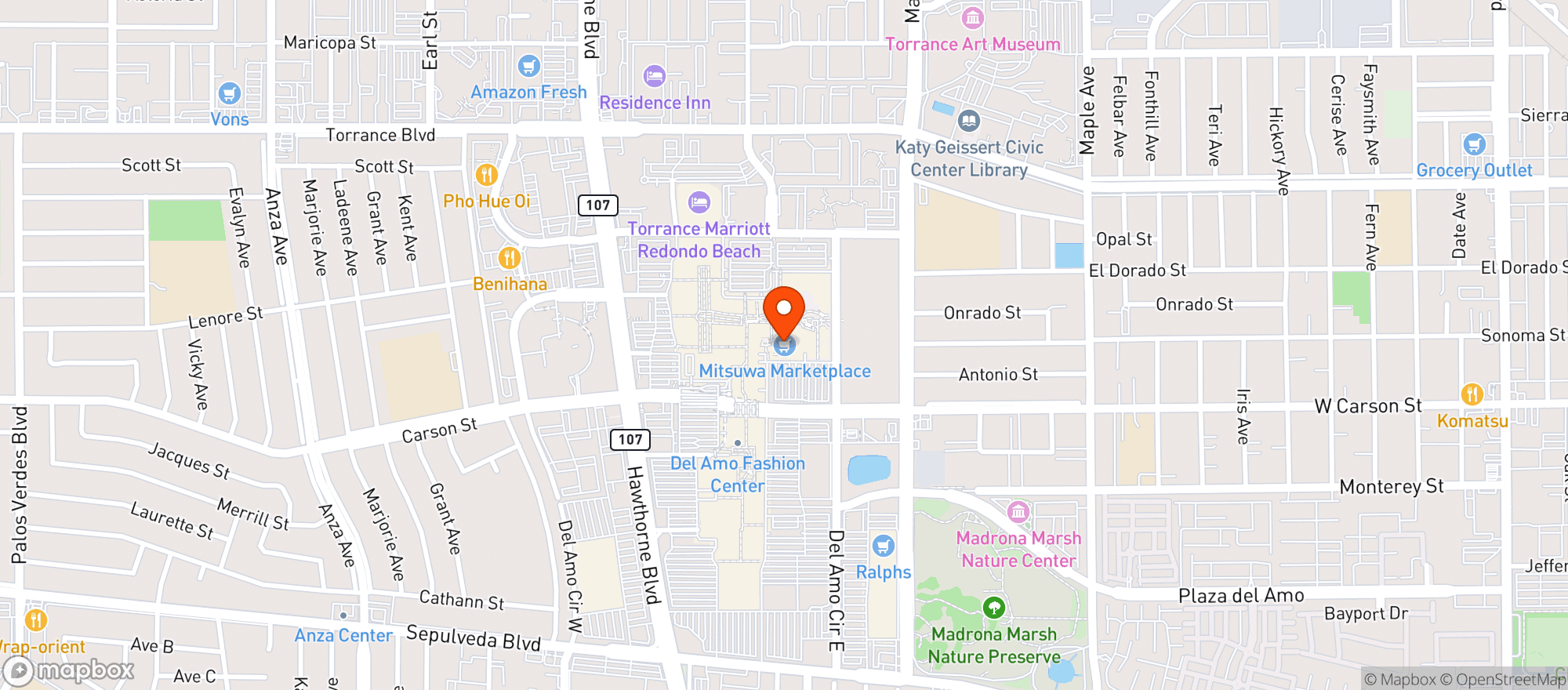 Map showing Outback Steakhouse #591