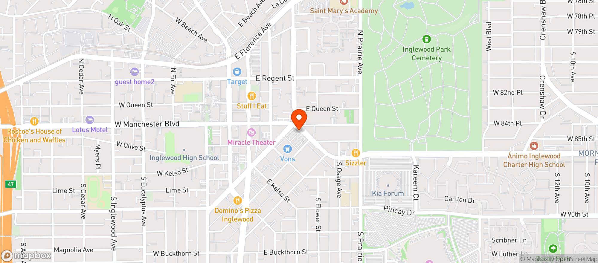 Map showing Vons