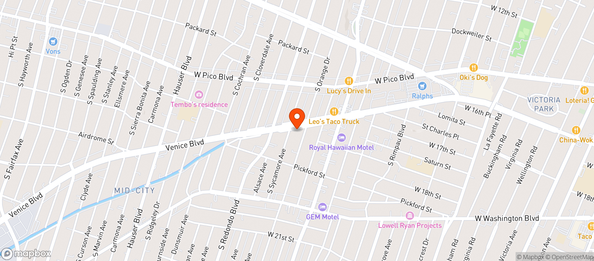 Map showing The Pottery