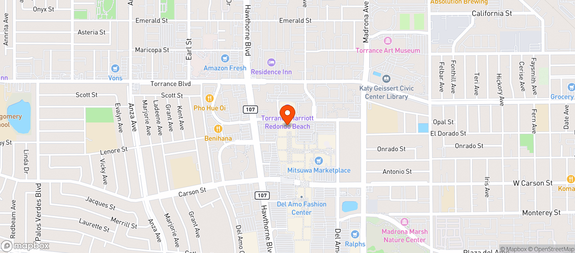 Map showing Nordstrom Bazille