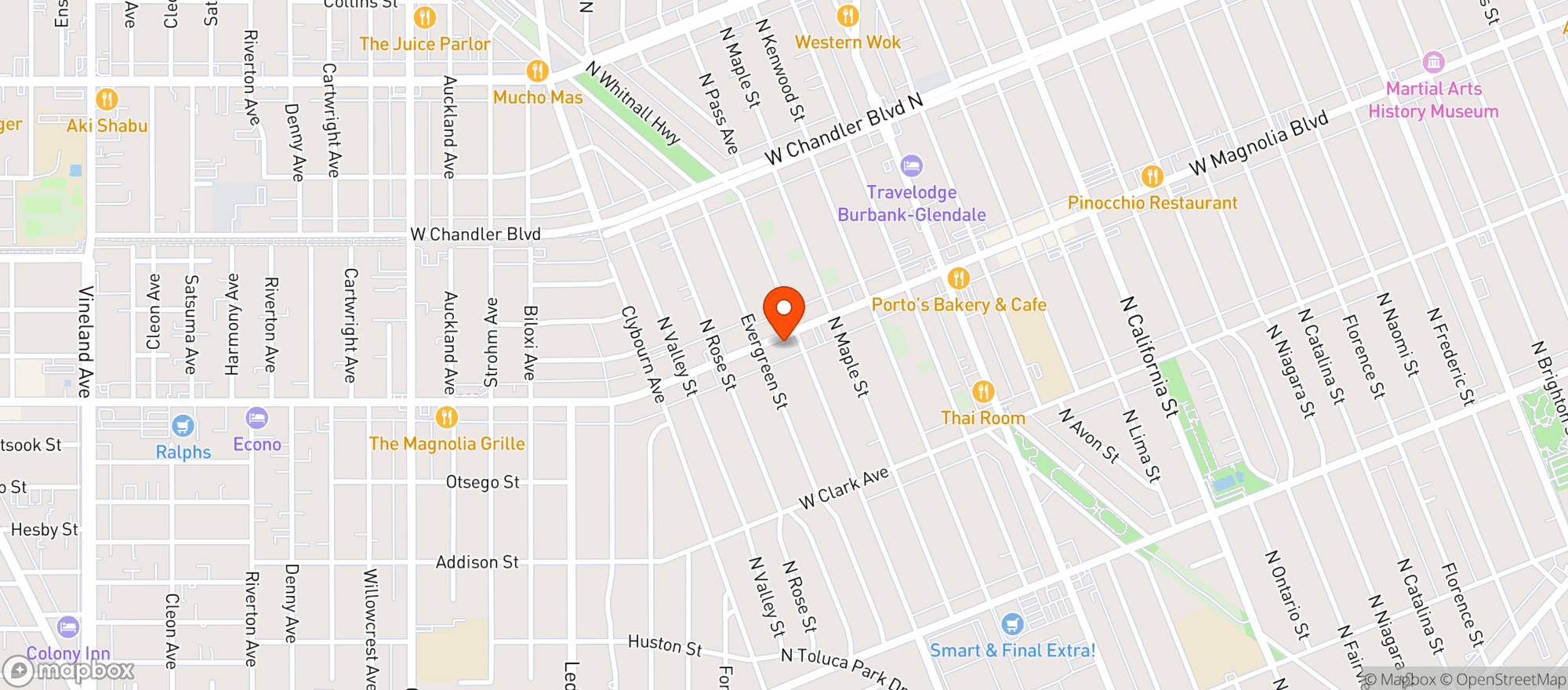 Map showing Snug The