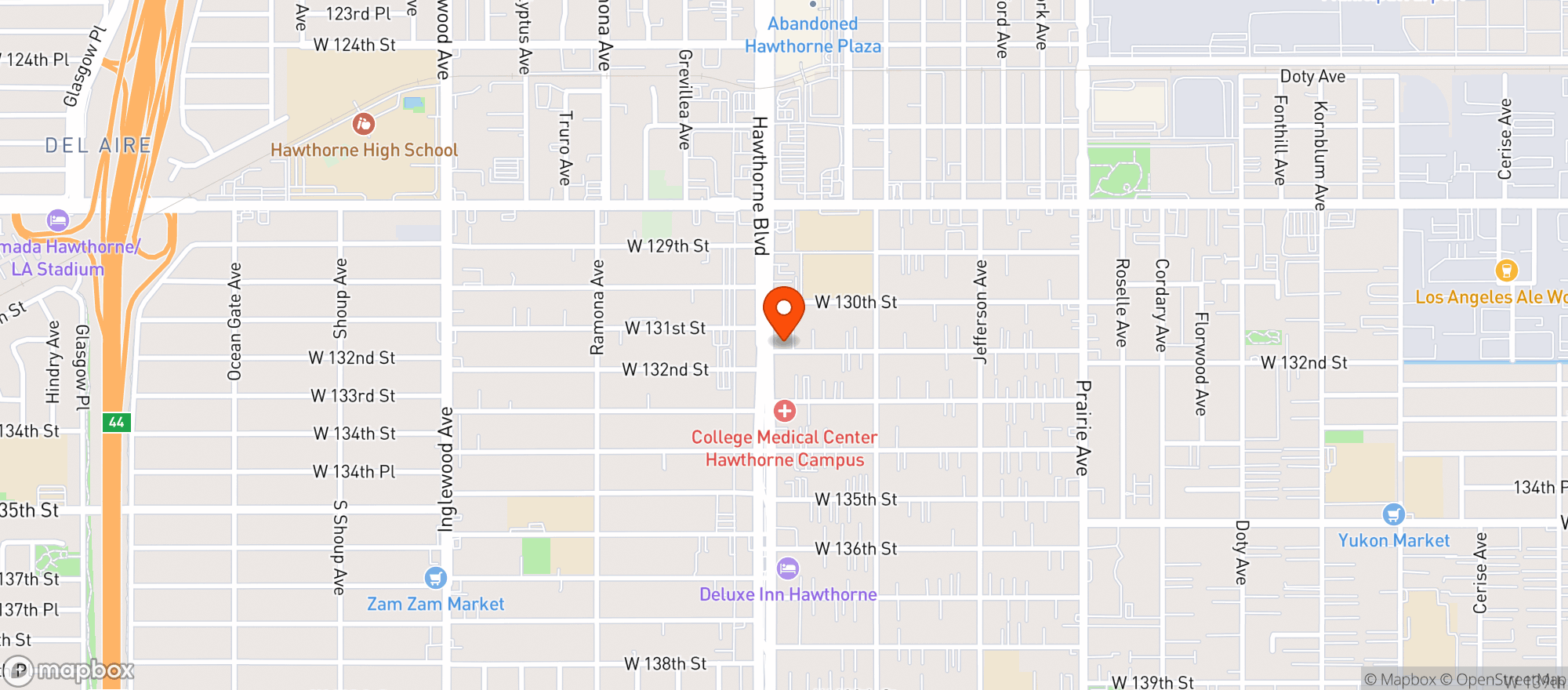 Map showing The Corner Bar At 352
