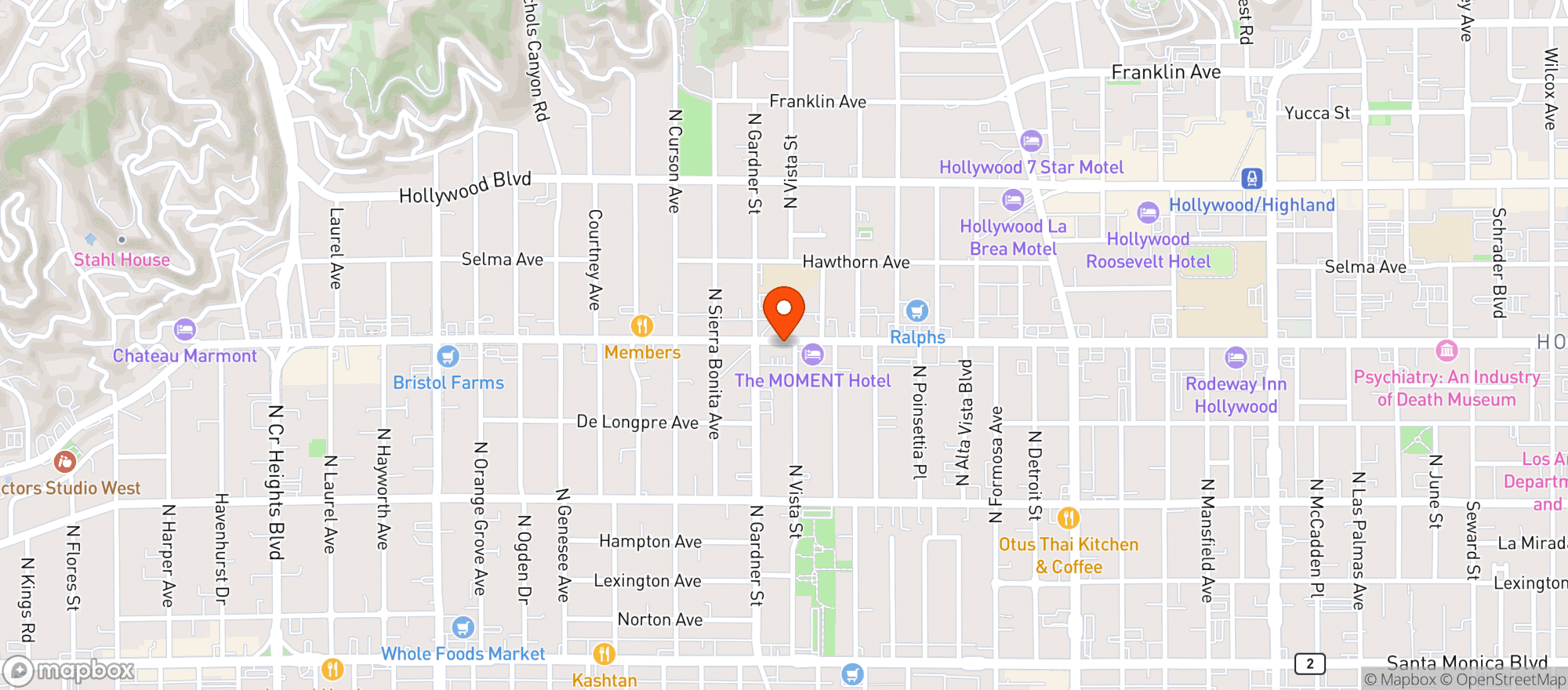 Map showing Frame Studio