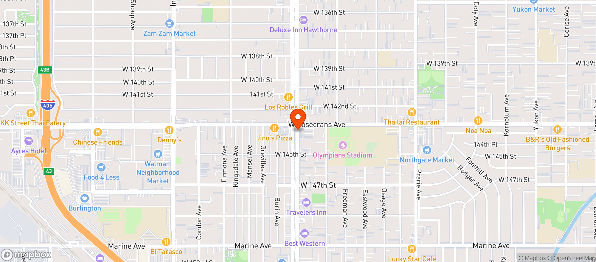 Map showing Target Store