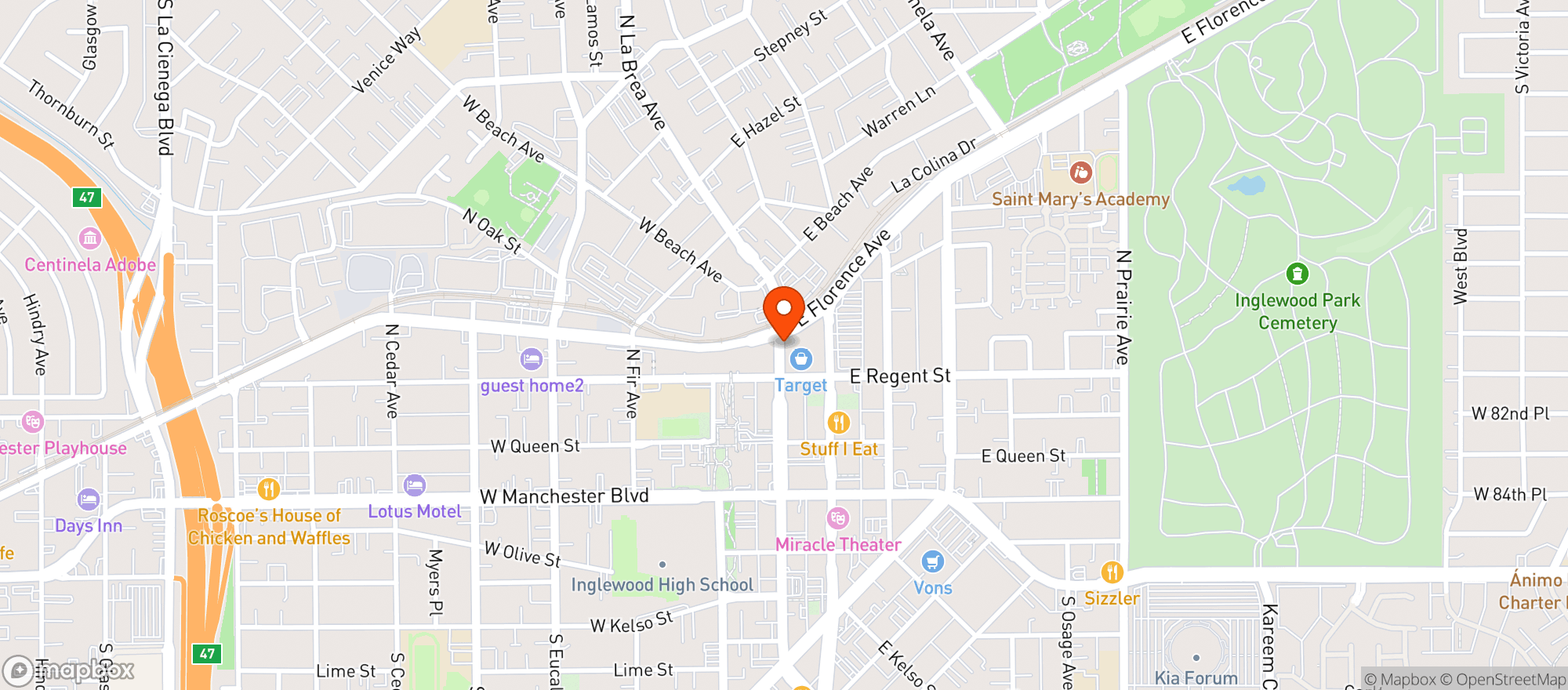 Map showing Target Store #3343