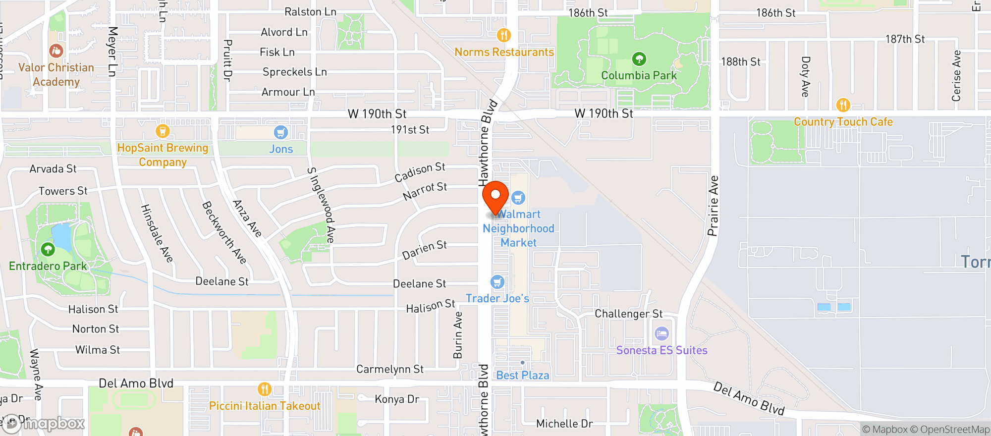 Map showing Vitamin Shoppe - Torrance