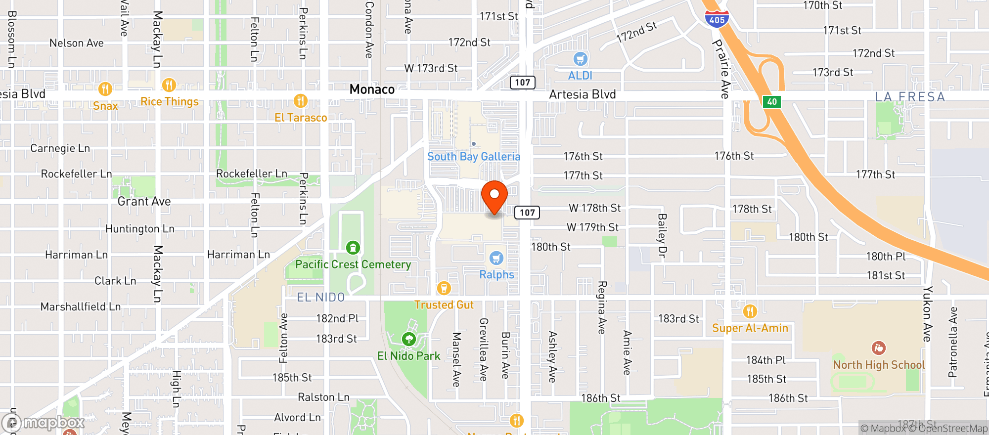 Map showing Sprouts Farmers Market