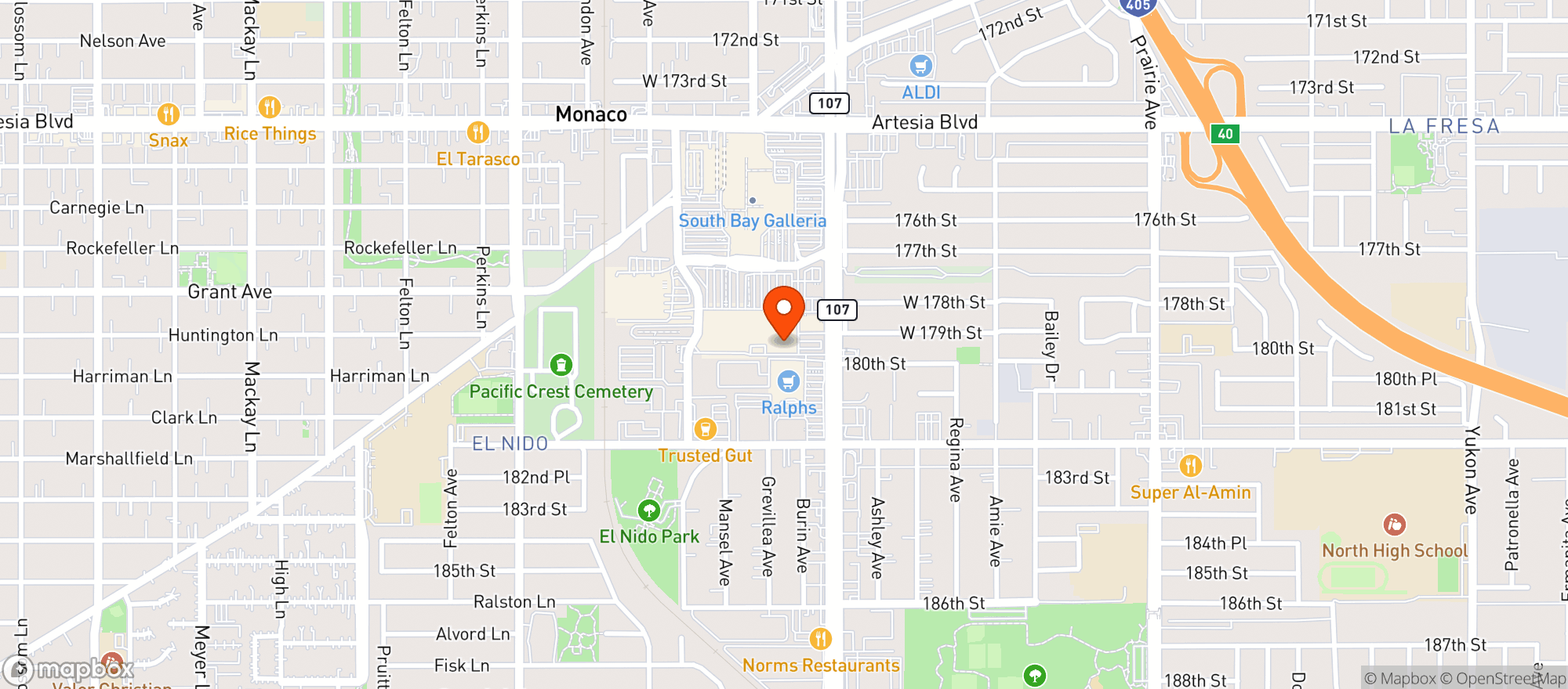 Map showing Total Wine - Redondo Beach