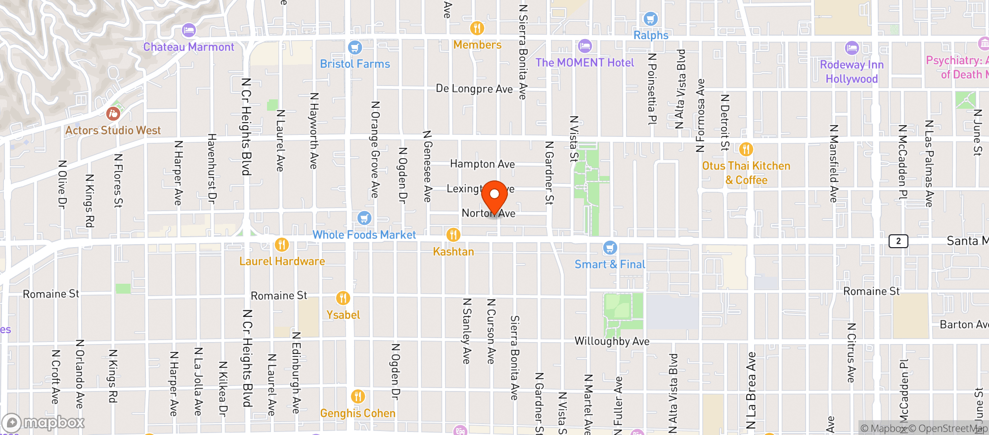 Map showing 7-11 (Santa Monica)