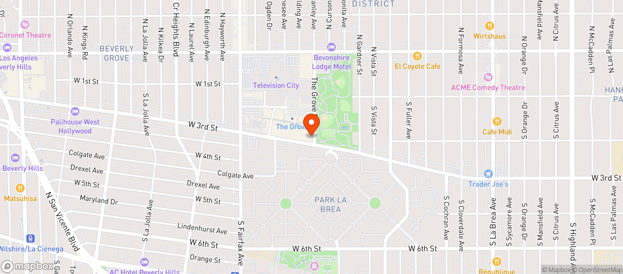 Map showing Cheesecake Factory #92