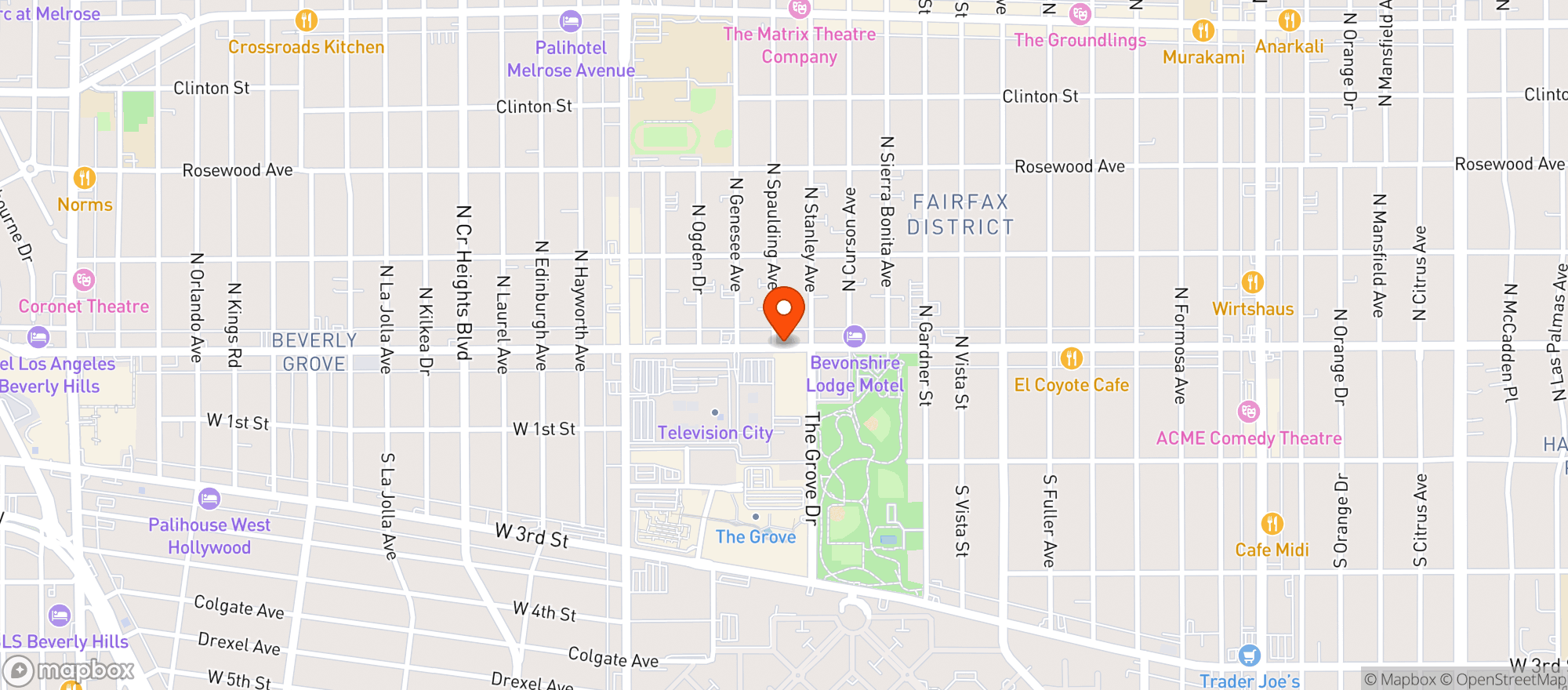 Map showing Della Terra Restaurant