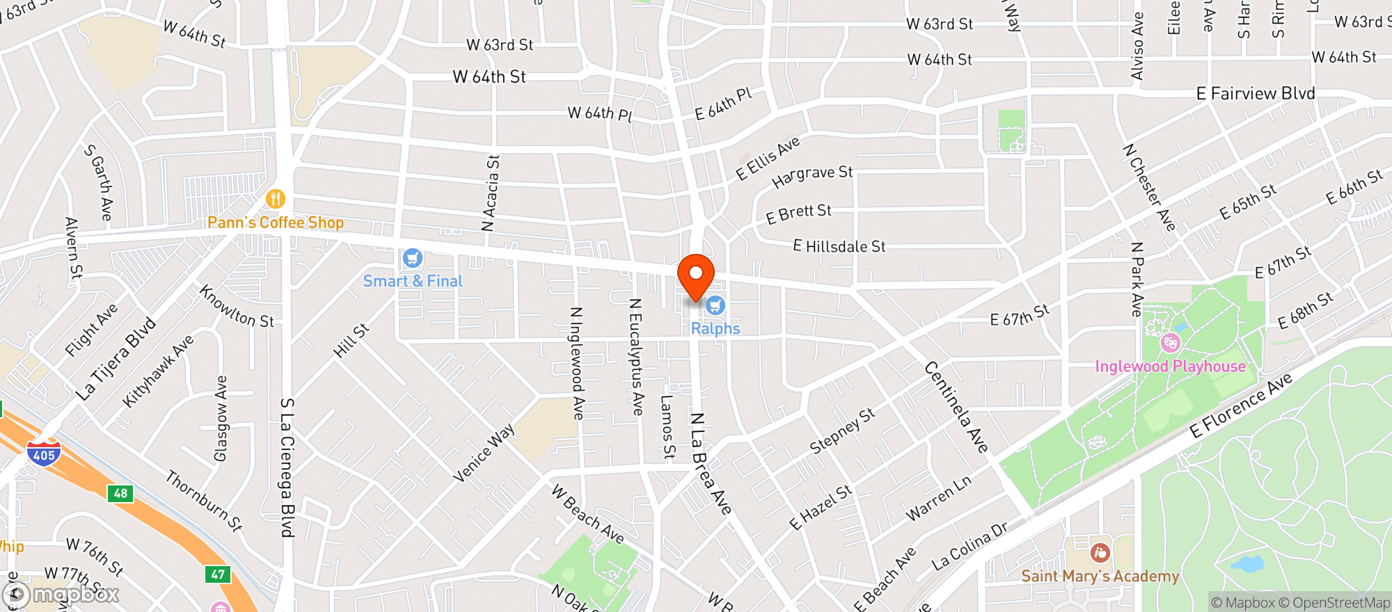 Map showing Ralphs