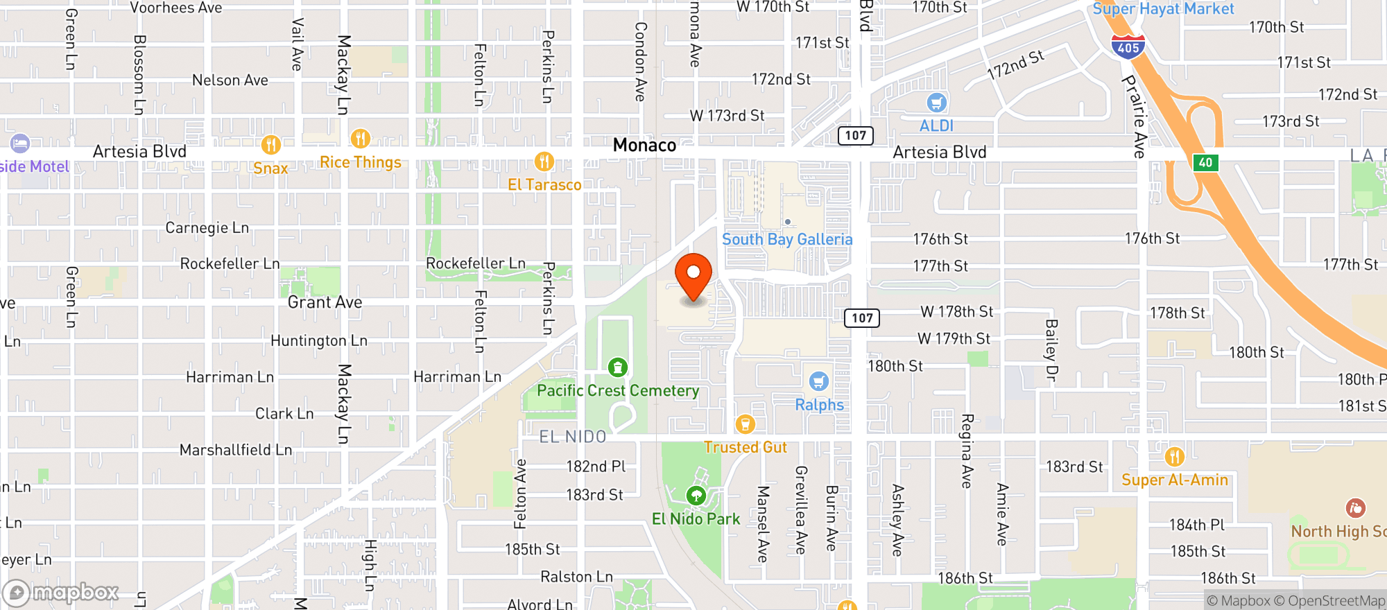 Map showing Target