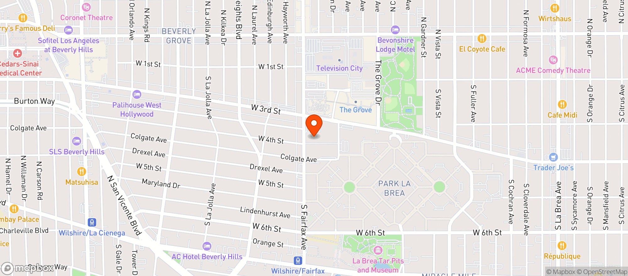 Map showing Whole Foods Market - Fairfax