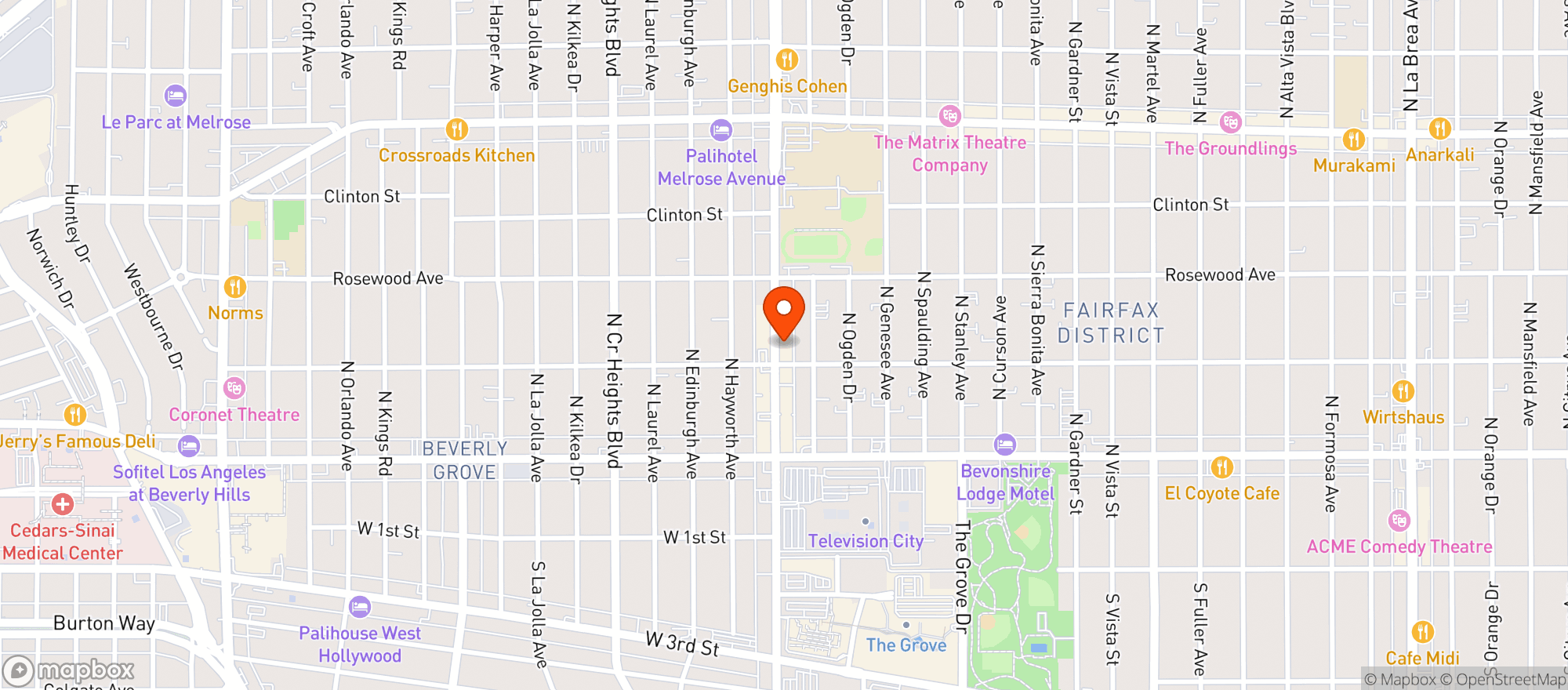 Map showing Jon & Vinnys