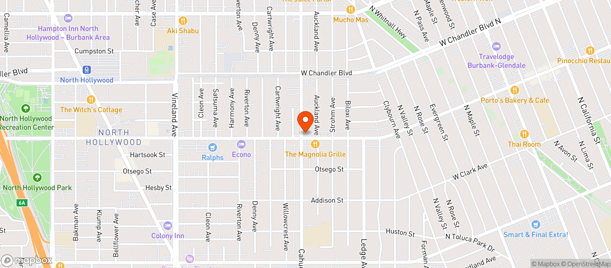 Map showing Bamford Liquors