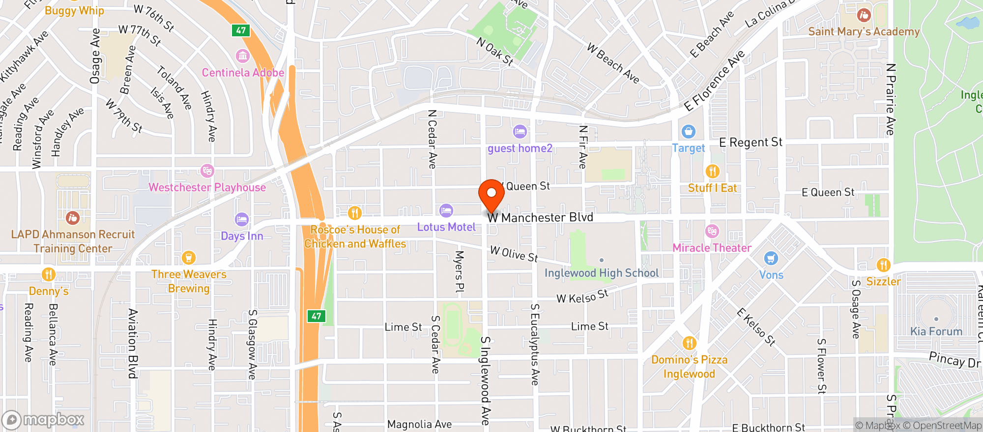 Map showing 7 Eleven