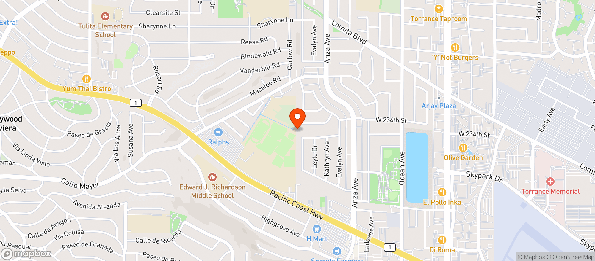 Map showing Ralphs